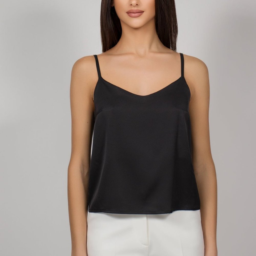 Silk Tank Top Black